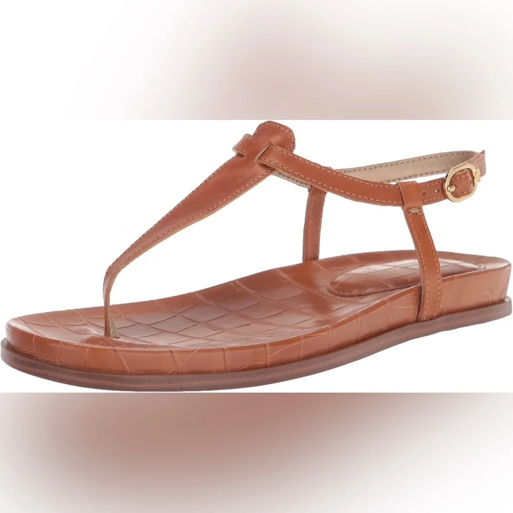 Sam Edelman Naomi Tan T-Strap Sandals - Picture 2 of 11